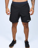 Short Masc c/ Short Térmico - Preto