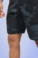 Short Masc c/ Bolso e Zíper - Branco Camuflado