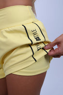 Short Fem Duplo c/ Debrum - Liso Biscoito