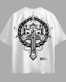 Oversized Exclusive - Cross & Crown Branca