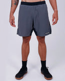 Short Masc c/ Short Térmico - Chumbo