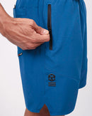 Short Masc c/ Bolso e Zíper - Azul Petróleo