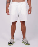 Short Masc em Malha Trabalhada - Natural