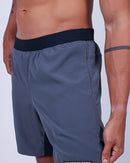 Short Masc c/ Short Térmico - Chumbo