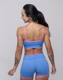 Top Com Alças C/ Debrun - Azul Capri