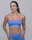 Top Com Alças C/ Debrun - Azul Capri